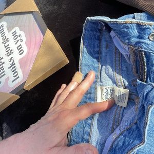 Old Navy Thermal Basketball Top Faded Glory Jeans